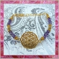 Preview: Zierliches Blume des Lebens Armband mit Amethyst und Messing