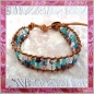 Preview: Boho Hippie Armband Glasperlen Leder Lebensbaum