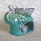 Preview: Duftlampe Elefant türkis mit Blüte
