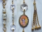 Preview: Spiritueller Sonnenfänger Ganesha mit Glöckchen, 3 Regenbogenkristalle goldfarben  68cm