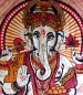 Preview: Wandtuch Wandbehang Batik Ganesha rot