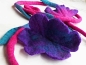 Preview: Blütengirlande Filz pink blau türkis
