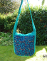 Preview: Indische Umhängetasche Shopper türkis