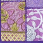 Preview: Violetter indischer Patchwork-Kissenbezug