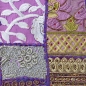 Preview: Violetter indischer Patchwork-Kissenbezug