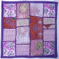 Preview: Violetter indischer Patchwork-Kissenbezug