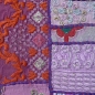 Preview: Violetter indischer Patchwork-Kissenbezug