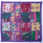 Preview: Violetter indischer Patchwork-Kissenbezug