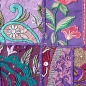Preview: Violetter indischer Patchwork-Kissenbezug