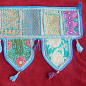 Preview: Thoran Türbehangtürkis-blau mit Pailetten und bunten Stickereien