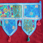 Preview: Thoran Türbehangtürkis-blau mit Pailetten und bunten Stickereien
