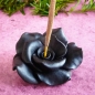 Preview: Räucherstäbchenhalter schwarze Rose Keramik