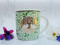 Preview: Baum des Lebens Teetasse mit Deckel und Teefilter weiss-gold