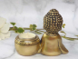 Preview: Teelichthalter betender Buddha gold