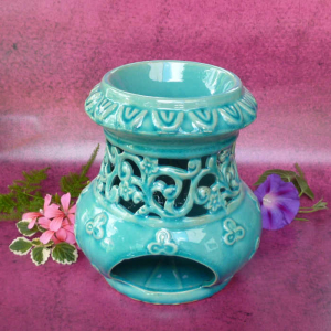 orientalisch Duftlampe Keramik Türkis