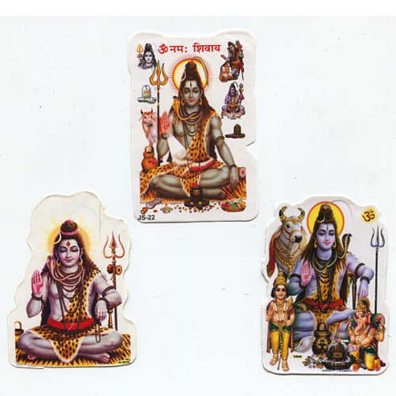 Auto/Fenster Aufkleber Set 3x  indischer Gott Shiva