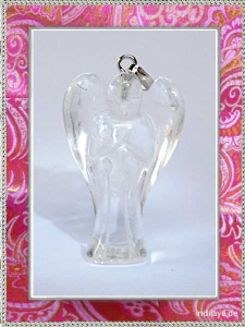 Bergkristall Engel Edelsteinanhänger