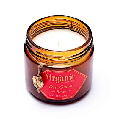 Bio Soja Duftkerze Desi Gulab / Rose von Song of India  200g