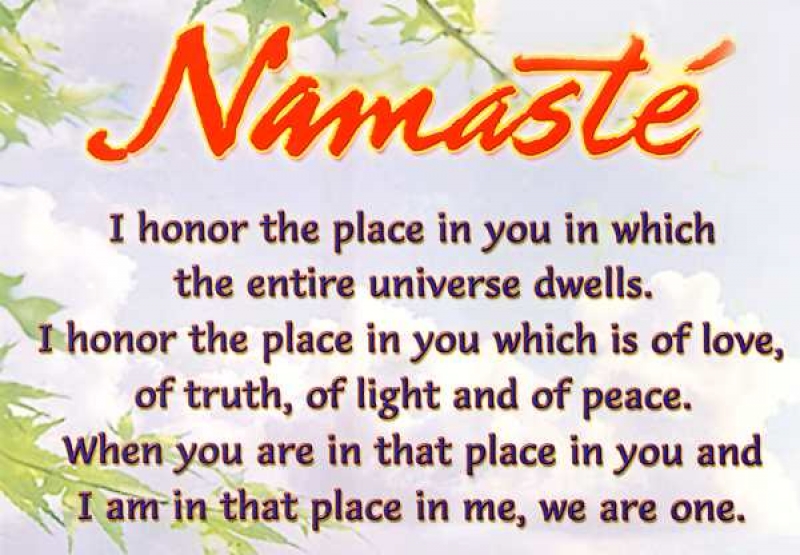 Spirituelle Briefkarte Namaste
