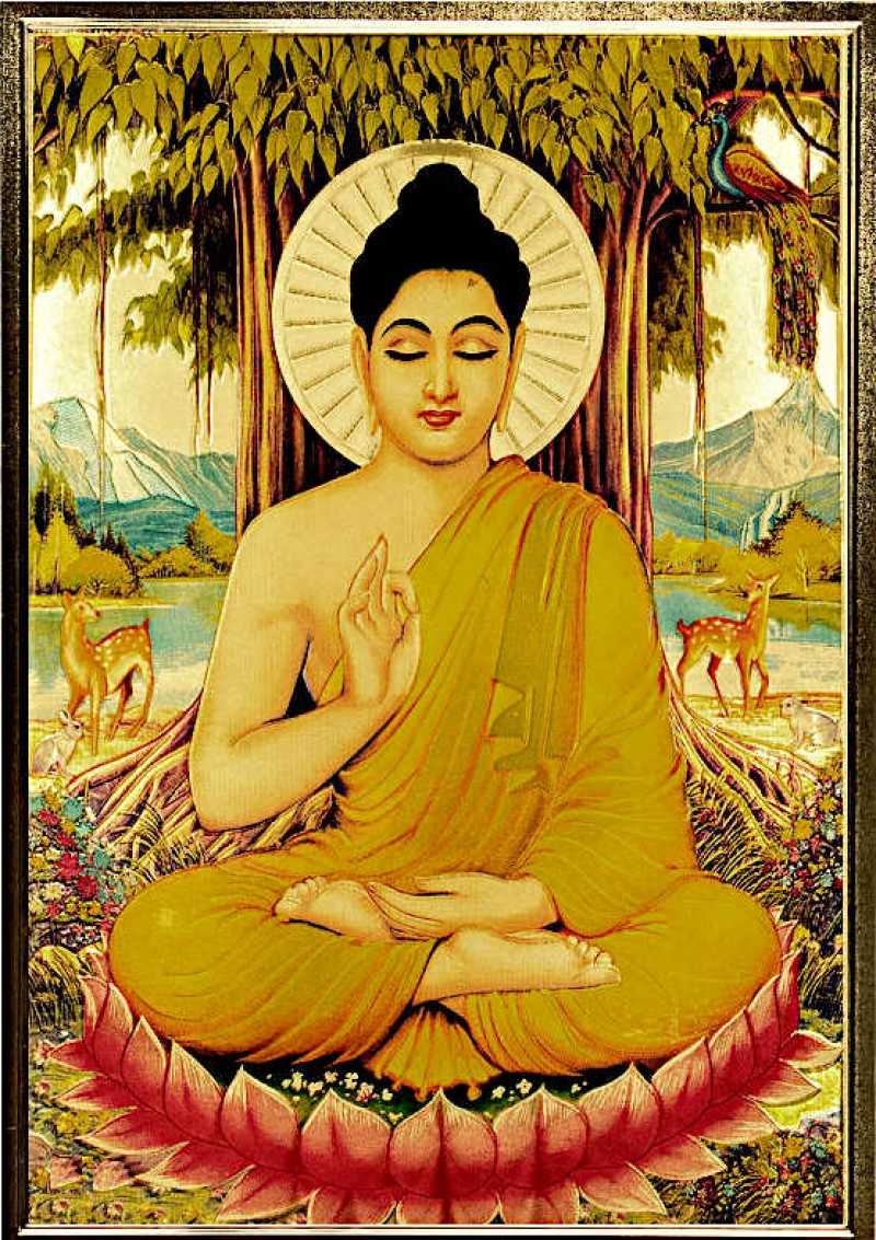 Indisches Bild Poster Buddha