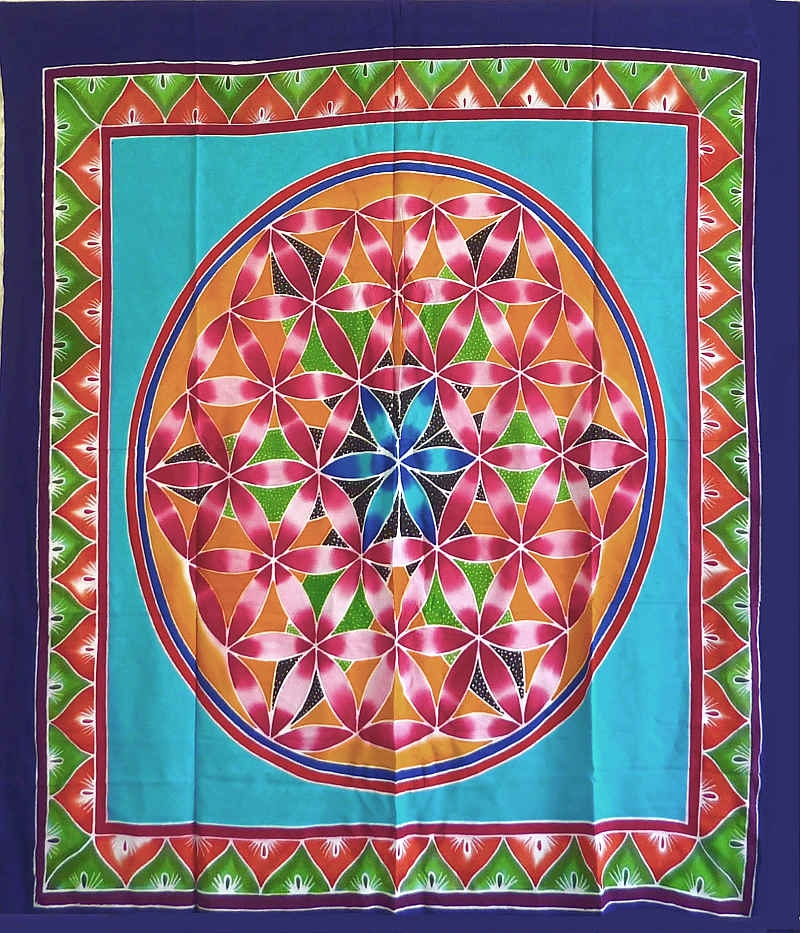Blume des Lebens Mandala  Wandtuch  Dekotuch