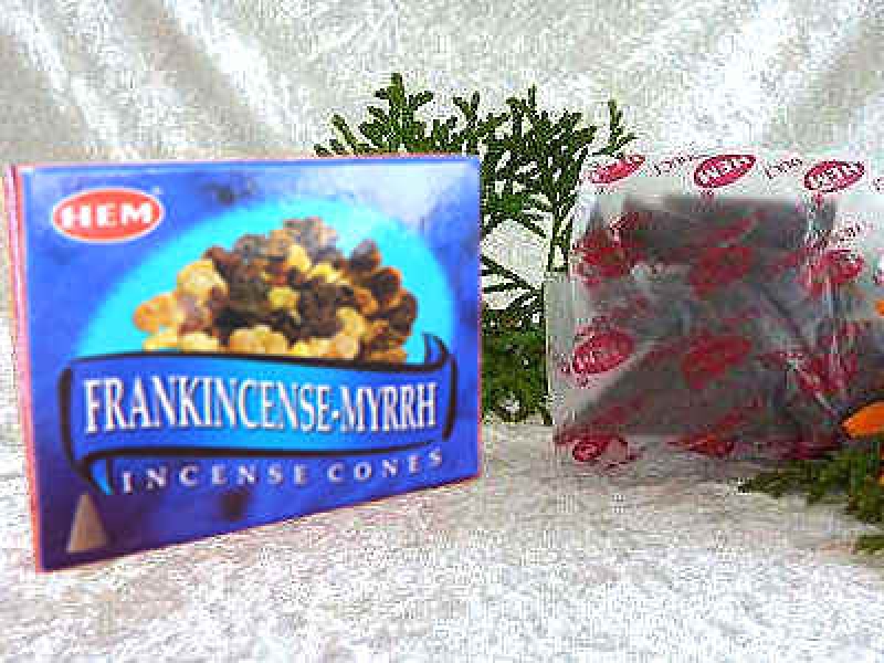 Frankincense-Myrrh Weihrauch-Myrrhe  Räucherkegel HEM 10Stck