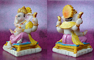 Preview: Kleine bunte Ganesha Figur -  Elefantengott