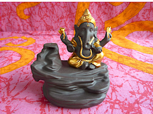 Preview: Ganesha Wasserfall/Backflow Räucher-Set