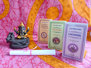 Ganesha Wasserfall/Backflow Räucher-Set