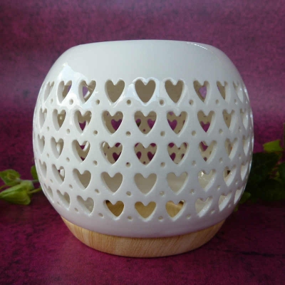 Preview: Keramik Duftlampe Herzen