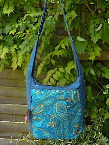 Indische Umhängetasche Shopper rot