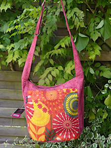 Indische Umhängetasche Shopper rot