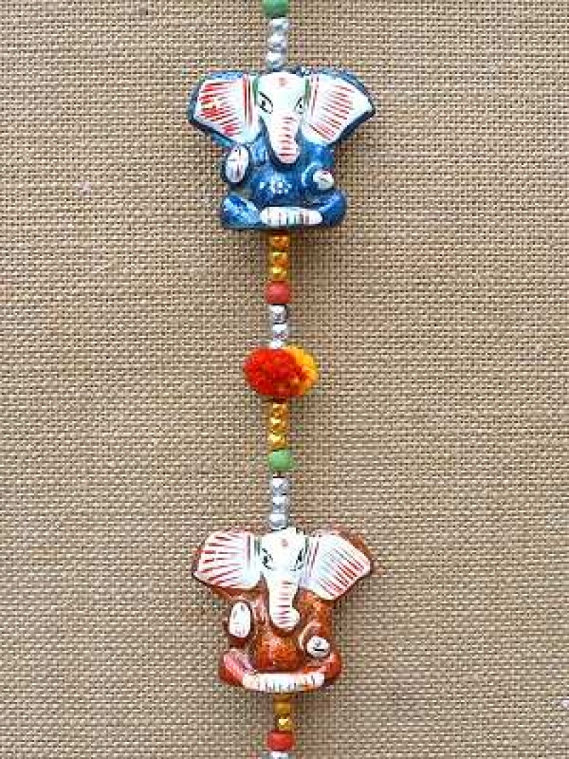 indischer Deko-Strang Ganesha kunterbunt