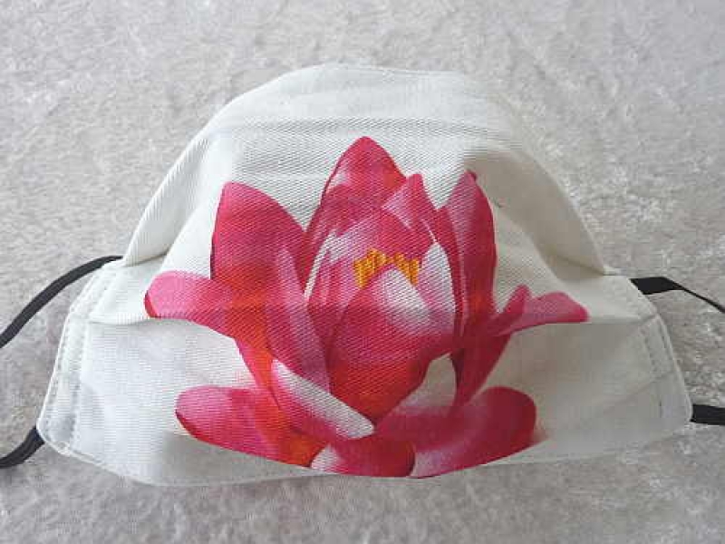 Mund-Nasen-Maske Lotusblüte  -  für Erwachsene