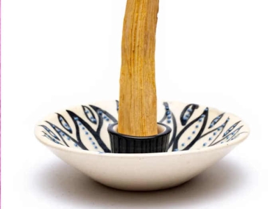 Preview: Palo Santo Halter weiss Keramik