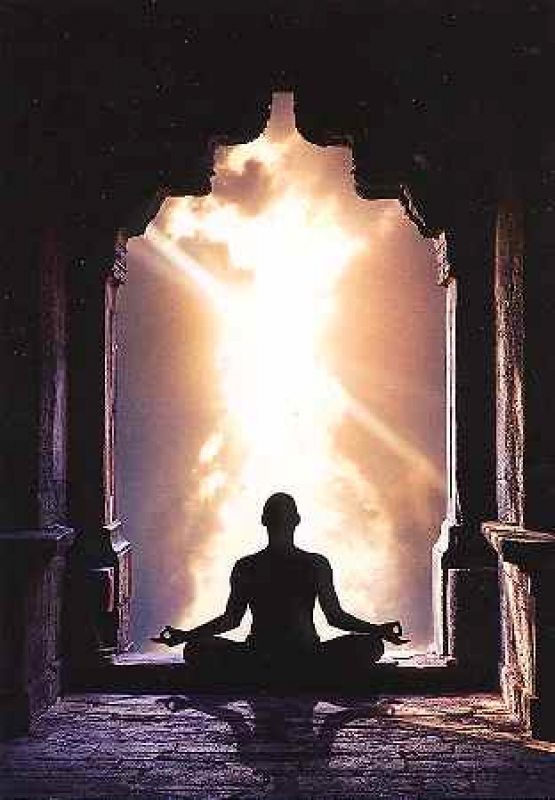 Postkarte Meditation "Namaste Suraya, greeting the Sun"