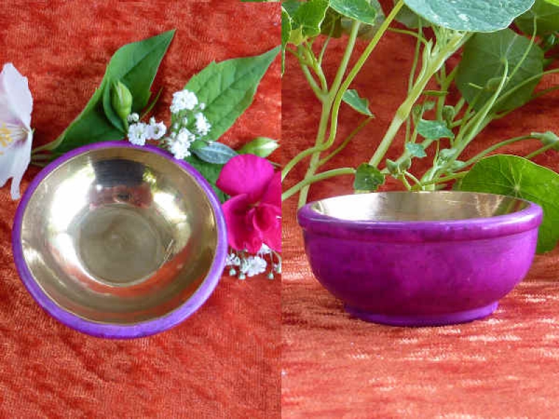 Preview: Räucherschale Speckstein violett klein