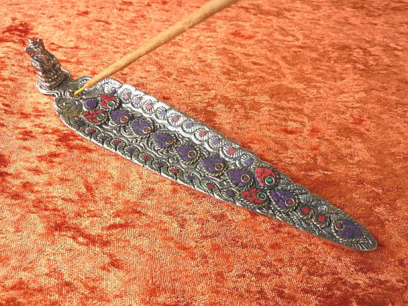 Preview: Räucherstäbchenhalter Gott Ganesha bunt Detail