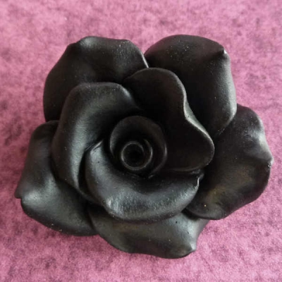 Räucherstäbchenhalter schwarze Rose Keramik