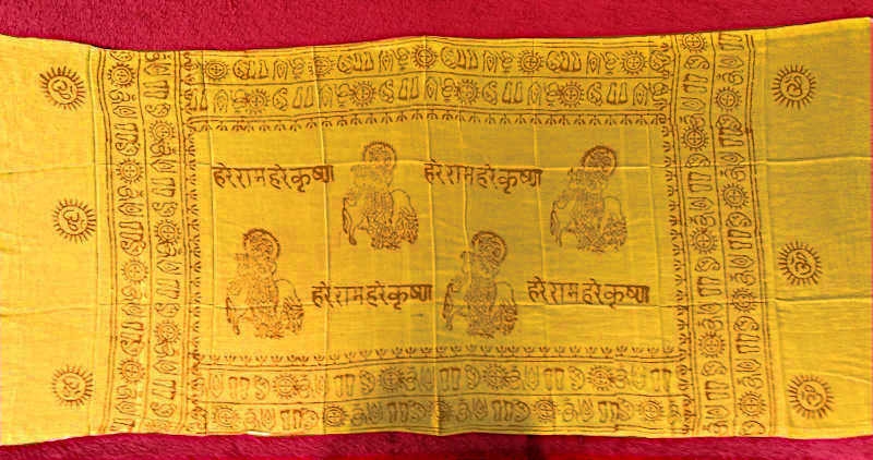 Ram Nami Tibetischer Benares Glücksschal Gelb