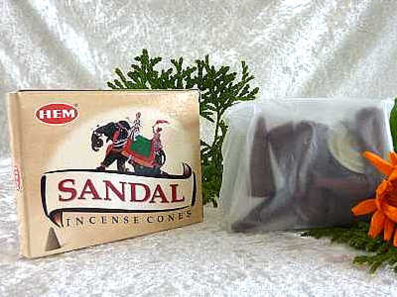 Sandal / Sandelholz Räucherkegel  HEM 10 Stck