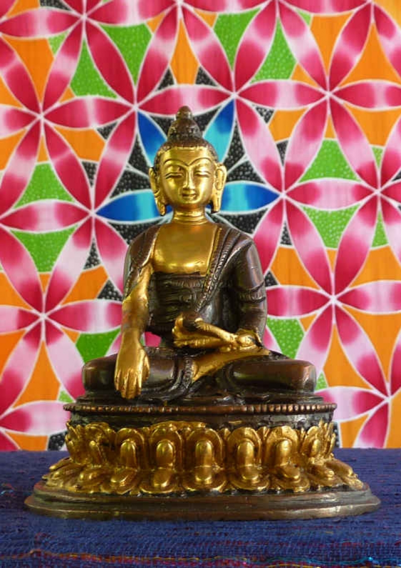 Shakyamuni Buddha Buddhafigur Messing 12cm