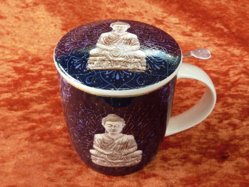 Teefilter der Buddhatasse nachtblau