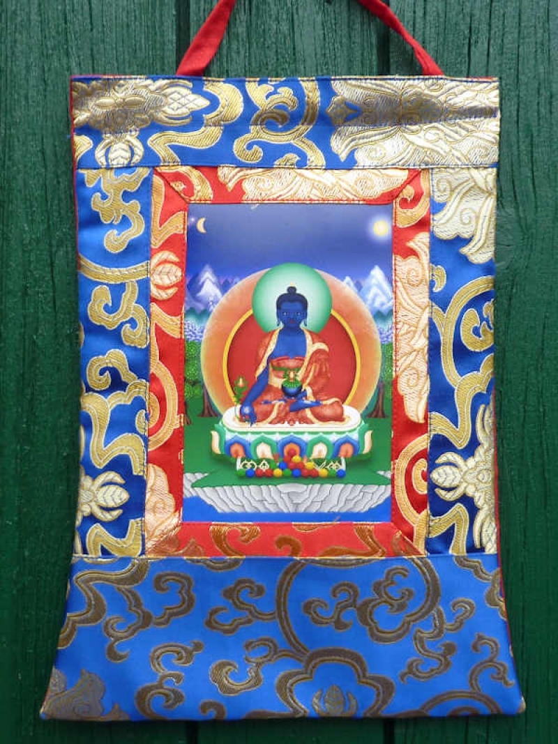 Thangka,  Wandbehang Medizinbuddha