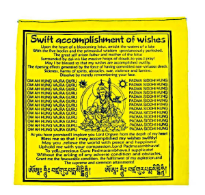 Tibetische Gebetsfahne Guru Rinpoche gelb