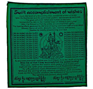 Tibetische Gebetsfahne Guru Rinpoche grün