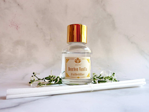 Preview: Duftset Bourbon Vanille, Duftstein Engel mit Vanilleduft-Spray