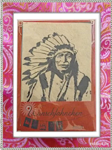 Preview: Grußkarte mit Wunschfähnchen aus Nepal - Mut