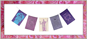 Grußkarte Weisheit mit Wunschfähnchen aus Nepal