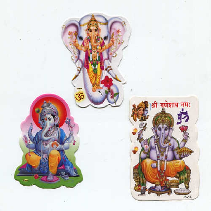 Aufkleber Set 3x indischer Gott Ganesha